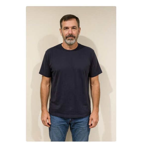 Engbers Shirt Mens XL Black Organic Cotton Crewneck Casual Basic Germany Classic - Picture 1 of 6